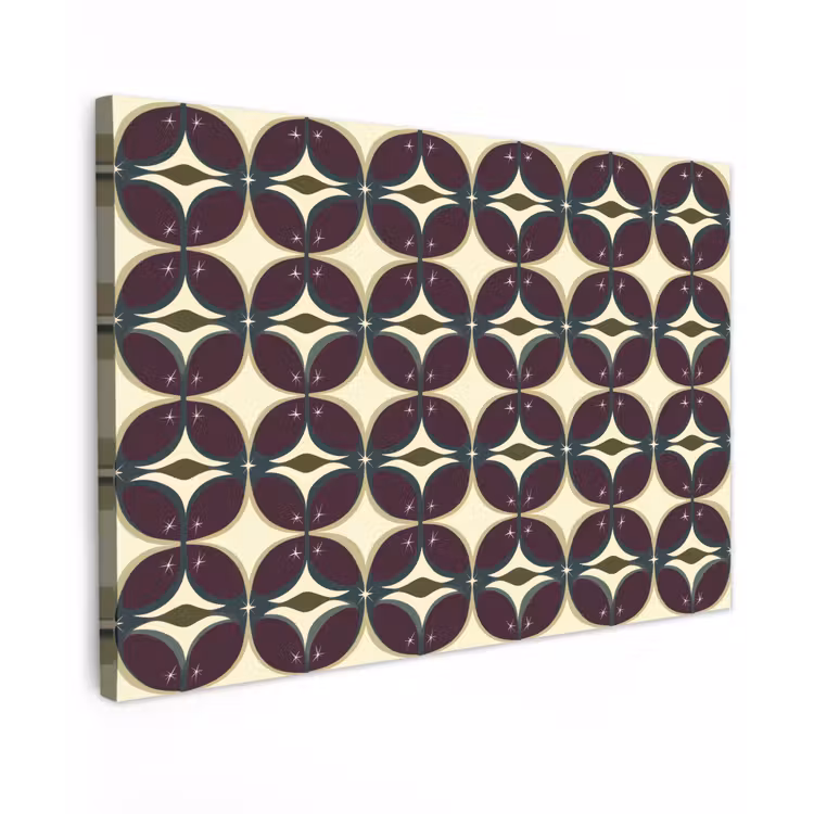 Canvas schilderij - Cirkel - Retro - Kleurrijk — 1