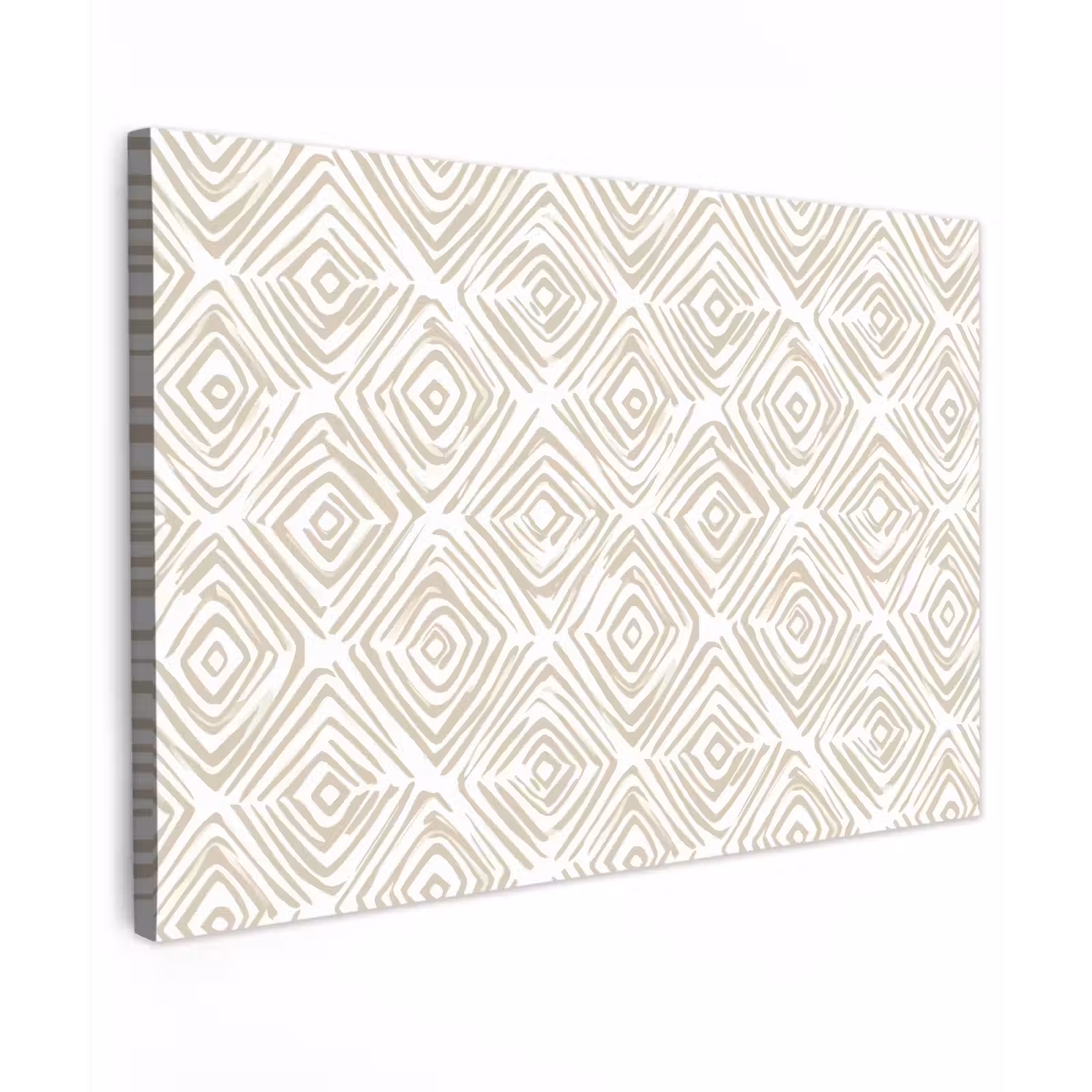 Canvas schilderij - Abstract - Ruit - Beige — 1