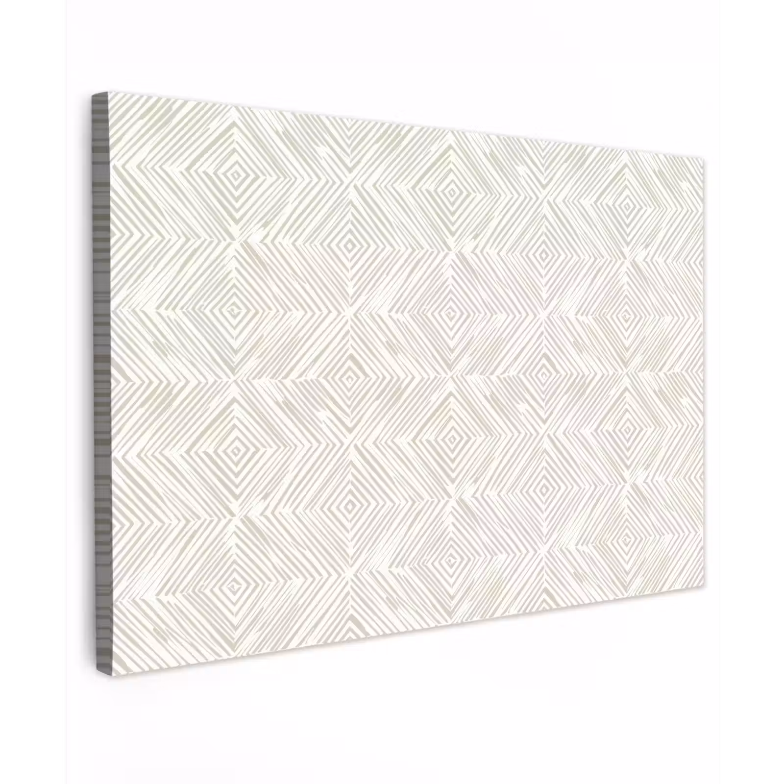 Canvas schilderij - Abstract - Ruiten - Beige — 1