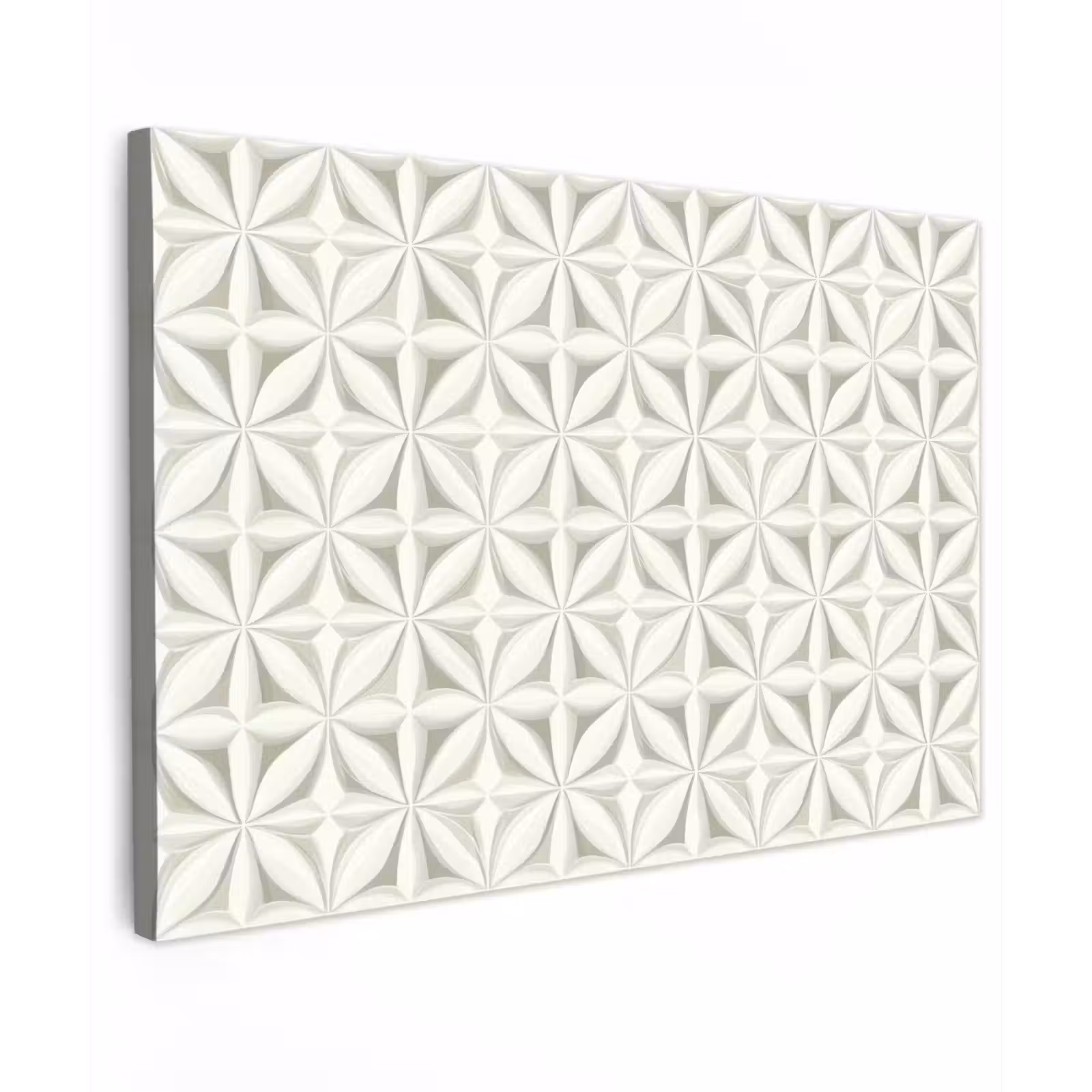 Canvas schilderij - Abstract - Structuur - Grijs - Wit — 1