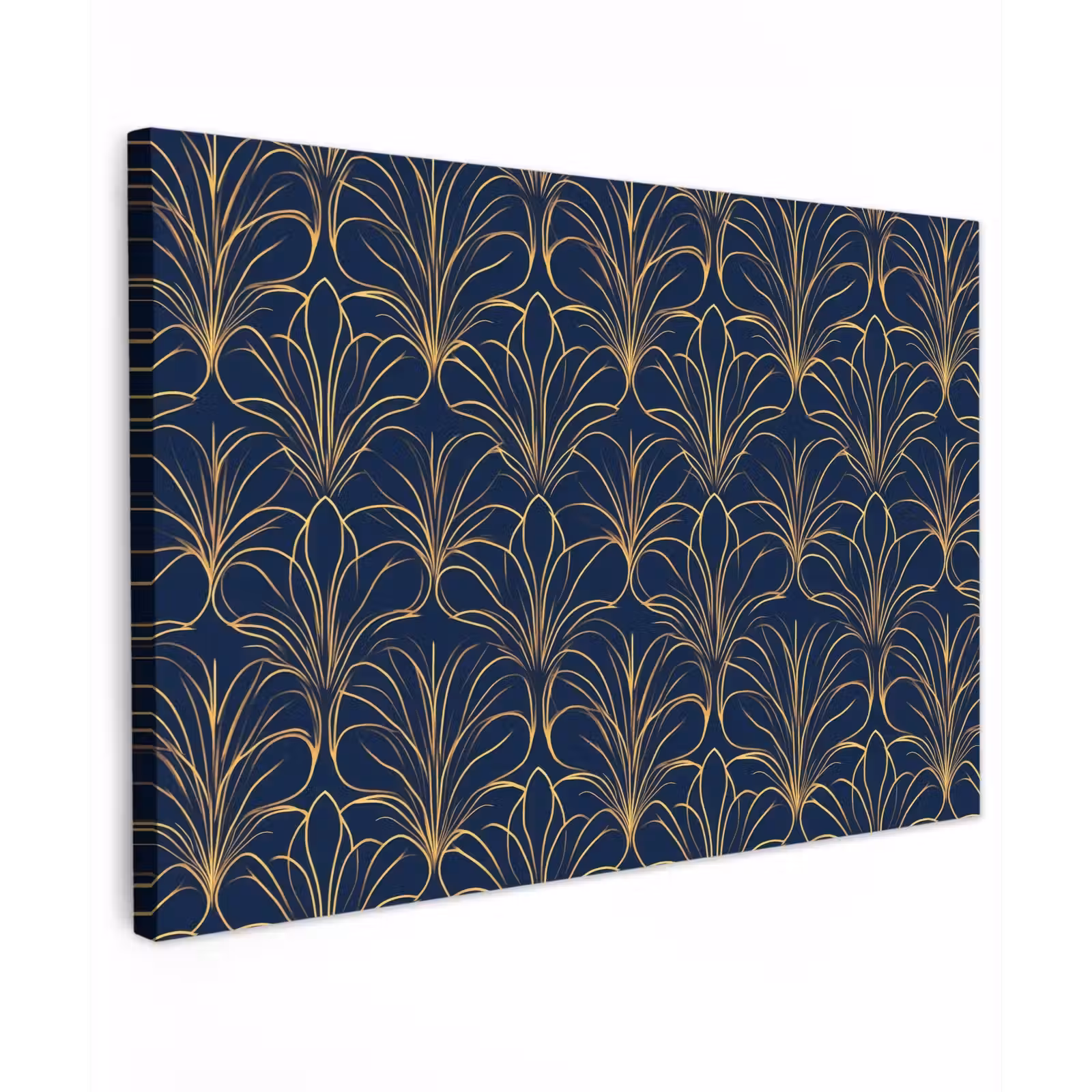 Canvas schilderij - Deco - Waaier - Blauw — 1