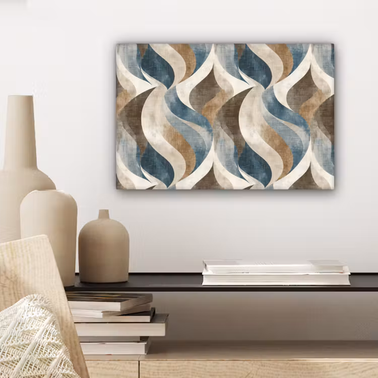 Canvas schilderij - Abstract - Golven - Kleurrijk — 5