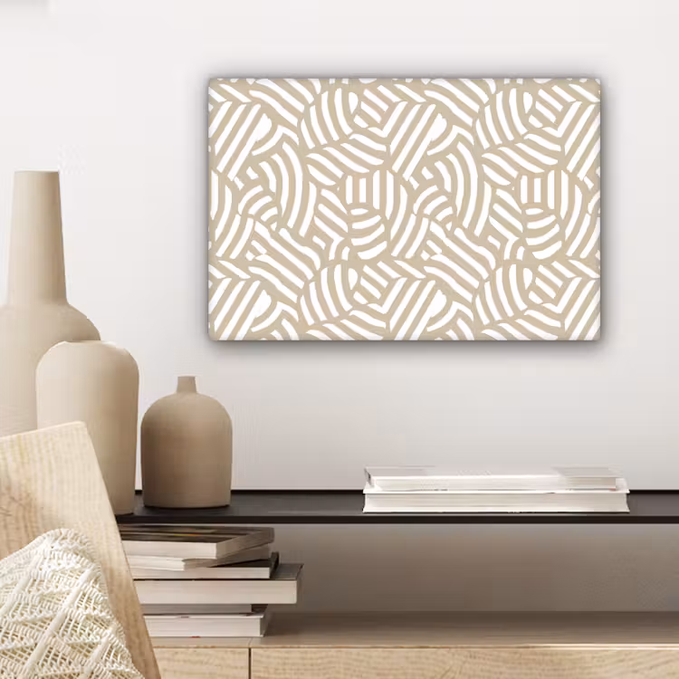Canvas schilderij - Abstract - Modern - Beige — 5