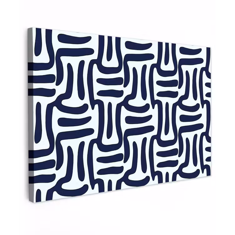 Canvas schilderij - Abstract - Modern - Blauw — 1