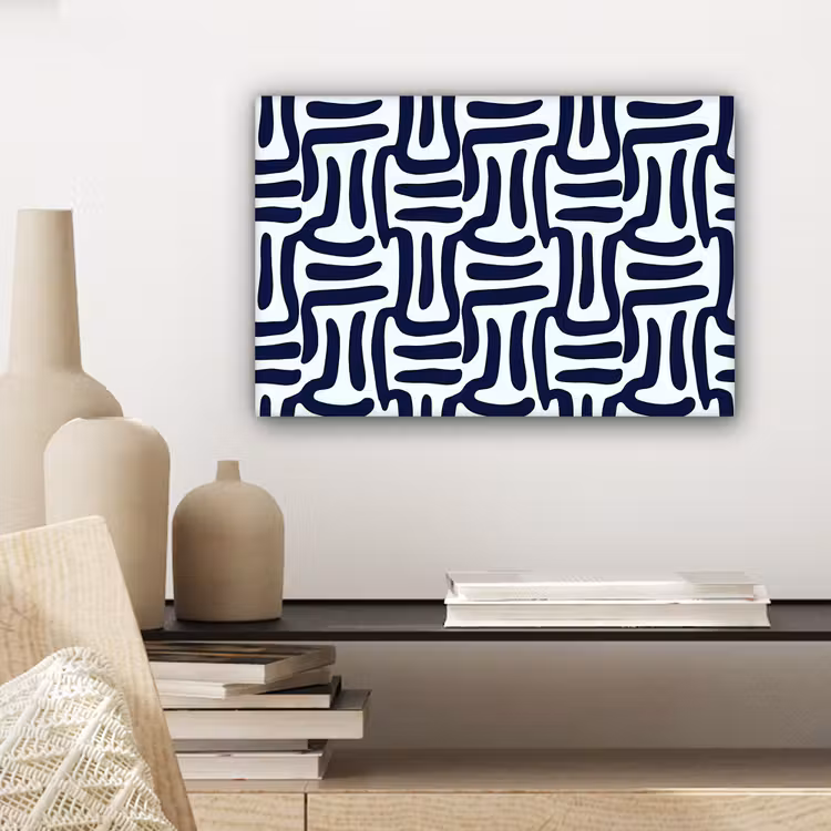 Canvas schilderij - Abstract - Modern - Blauw — 5