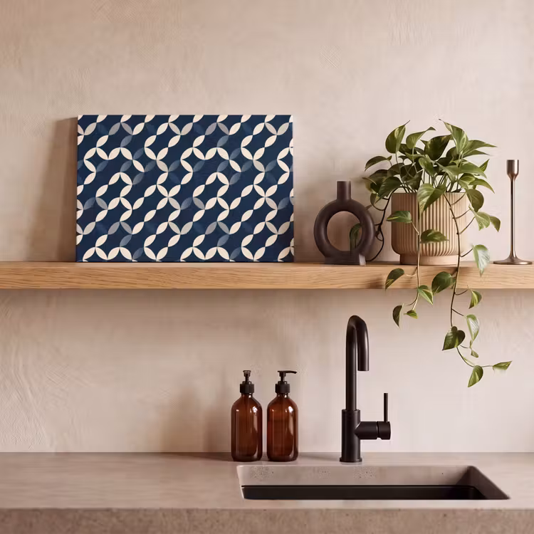 Canvas schilderij - Abstract - Patroon - Blauw — 3