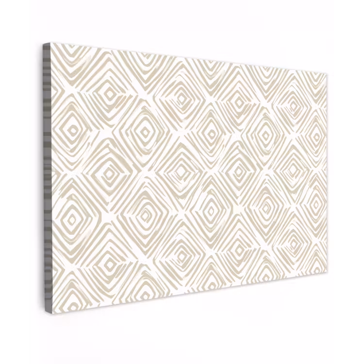 Canvas schilderij - Abstract - Ruit - Beige — 1