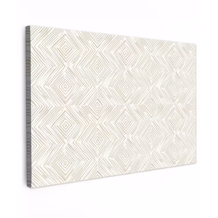 Canvas schilderij - Abstract - Ruiten - Beige — 1