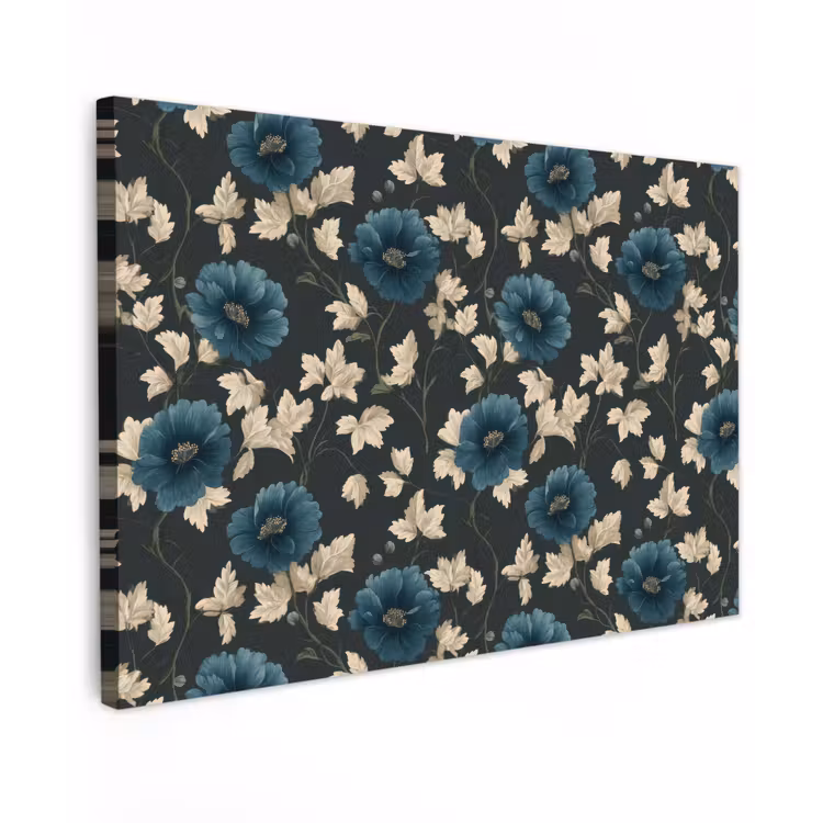 Canvas schilderij - Botanisch - Bloemen - Blauw — 1