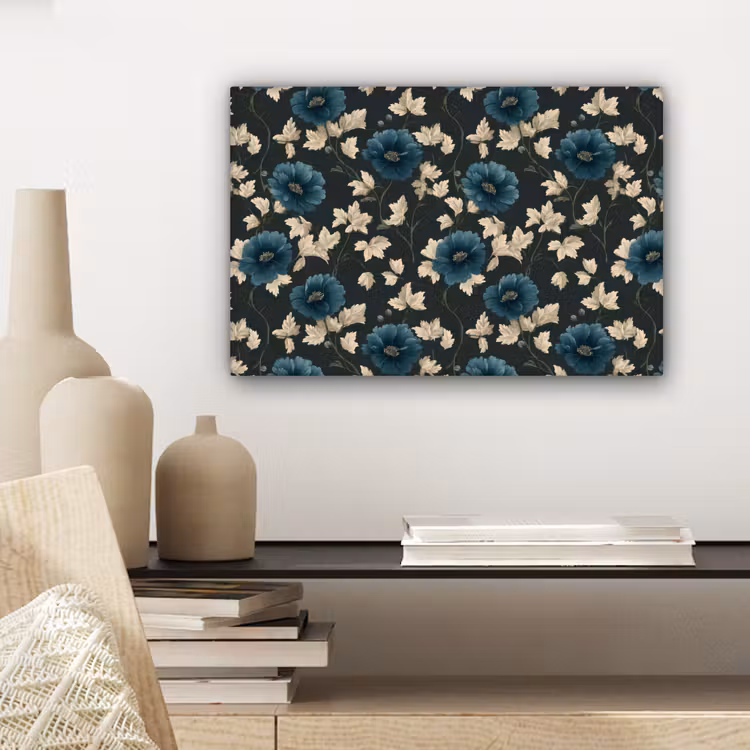 Canvas schilderij - Botanisch - Bloemen - Blauw — 5