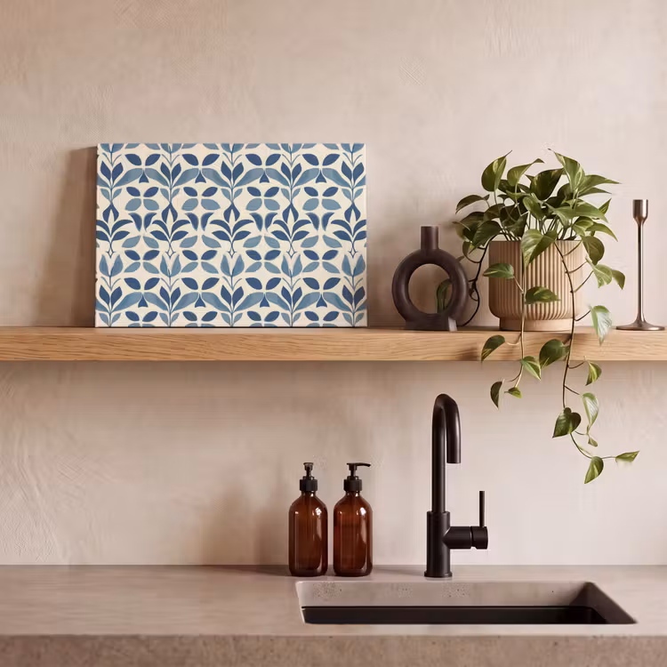 Canvas schilderij - Flora - Modern - Blauw — 3