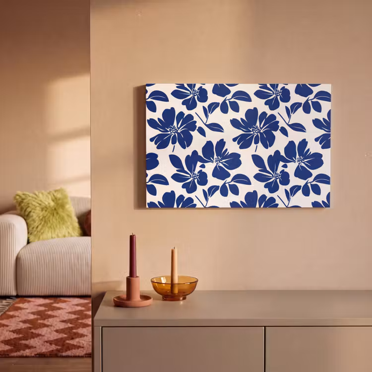 Canvas schilderij - Floraal - Modern - Blauw — 2