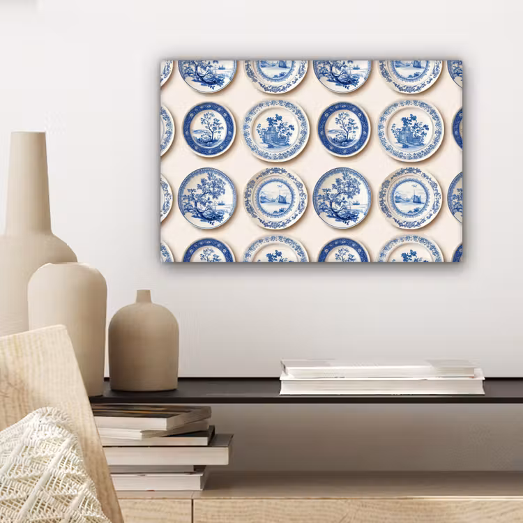 Canvas schilderij - Borden - Bomen - Planten - Blauw — 5