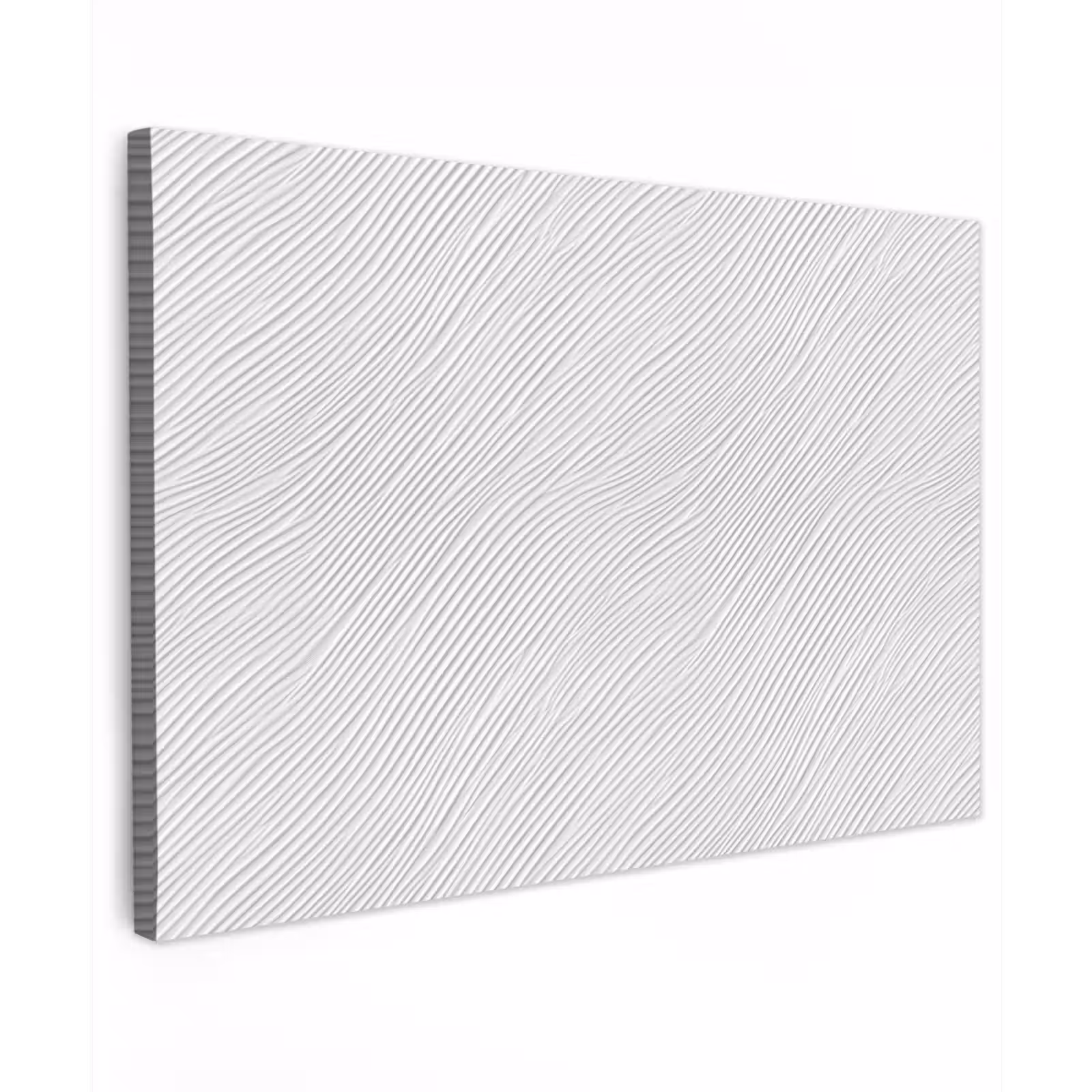 Canvas schilderij - Golven - Ribbels - Wit — 1