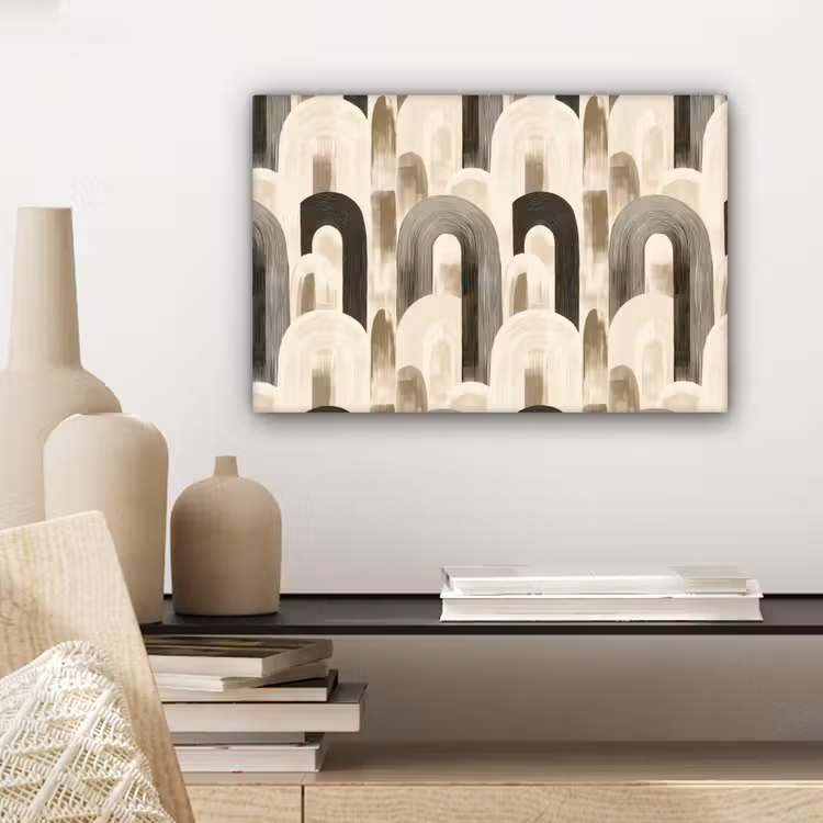Canvas schilderij - Abstract - Patroon - Bogen — 5