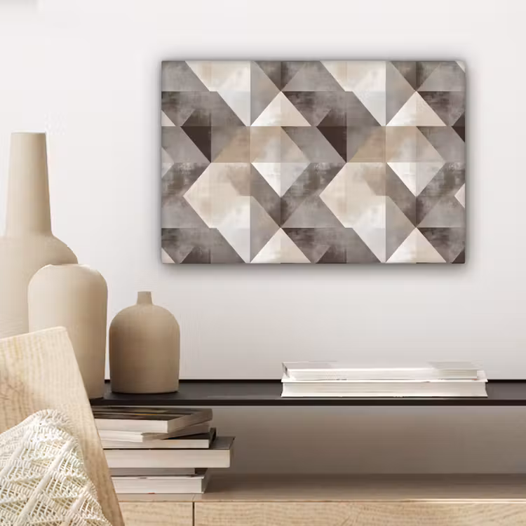 Canvas schilderij - Geometrisch - Motief - Aardetinten — 5