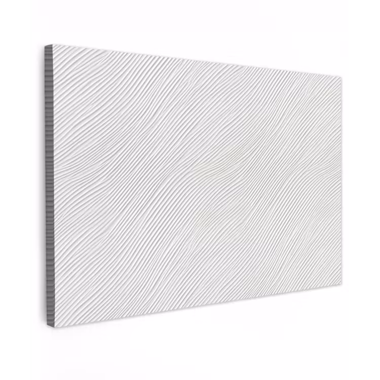 Canvas schilderij - Golven - Ribbels - Wit — 1