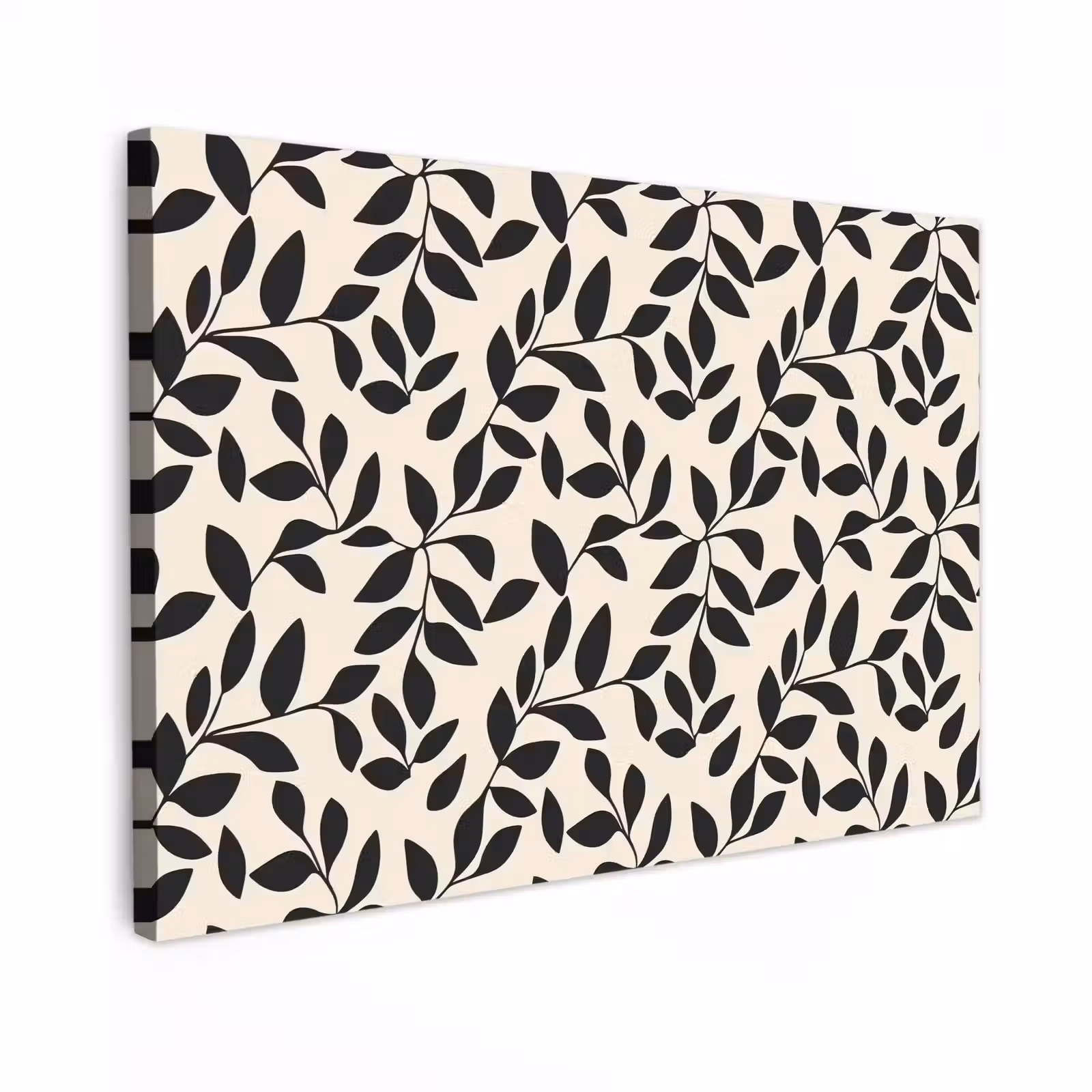 Canvas schilderij - Elegant - Patroon - Zwart - Beige — 1
