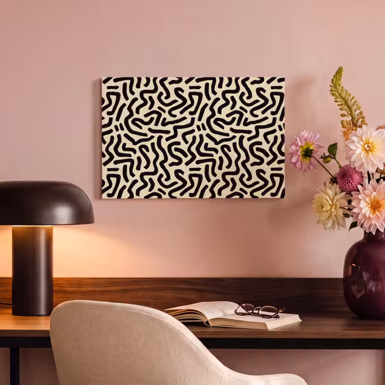 Canvas schilderij - Abstract - Lijnen - Zwart — 4