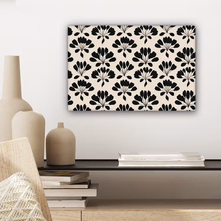 Canvas schilderij - Abstract - Patroon - Zwart — 5