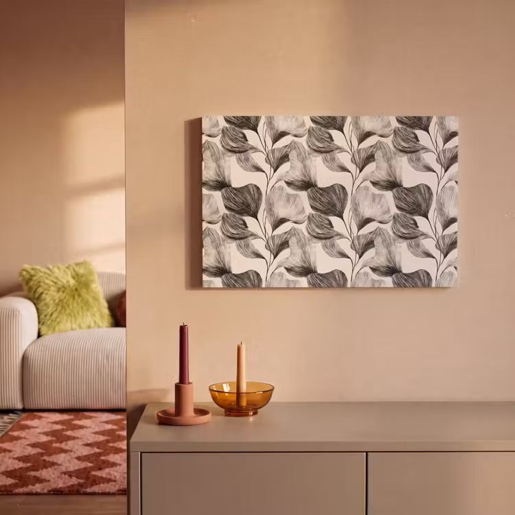 Canvas schilderij - Botanisch - Bladeren - Zwart — 2