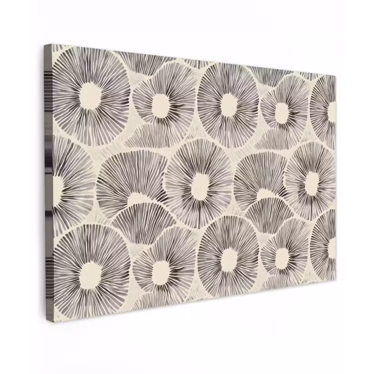 Canvas schilderij - Cirkels - Patroon - Zwart — 1