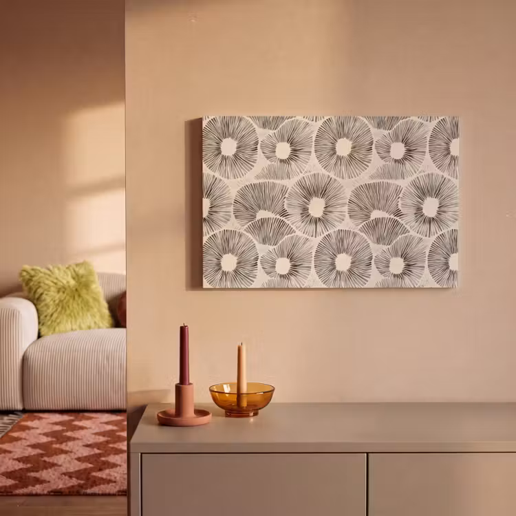 Canvas schilderij - Cirkels - Patroon - Zwart — 2