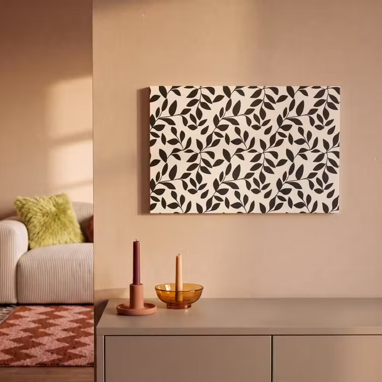 Canvas schilderij - Elegant - Patroon - Zwart - Beige — 2
