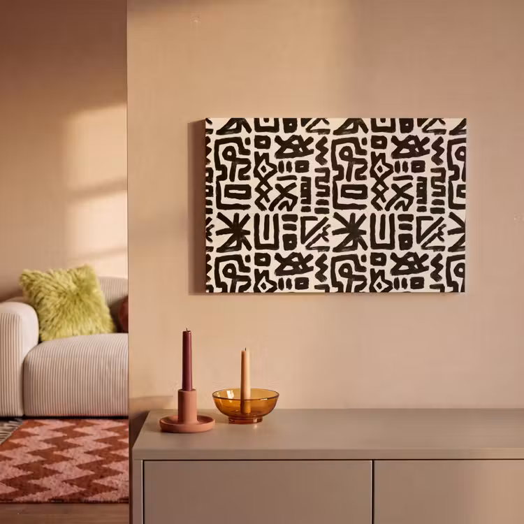 Canvas schilderij - Geometrisch - Figuren - Zwart — 2