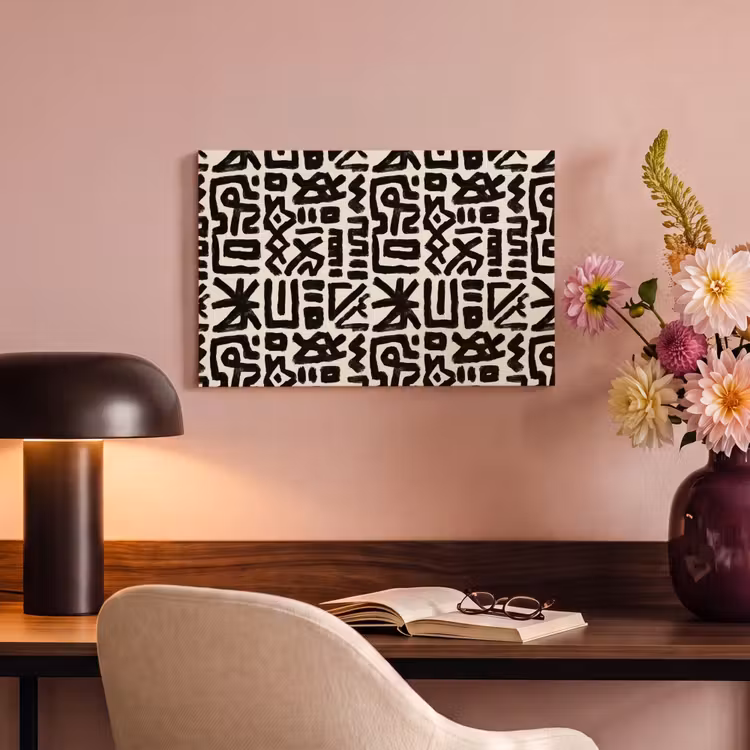Canvas schilderij - Geometrisch - Figuren - Zwart — 4