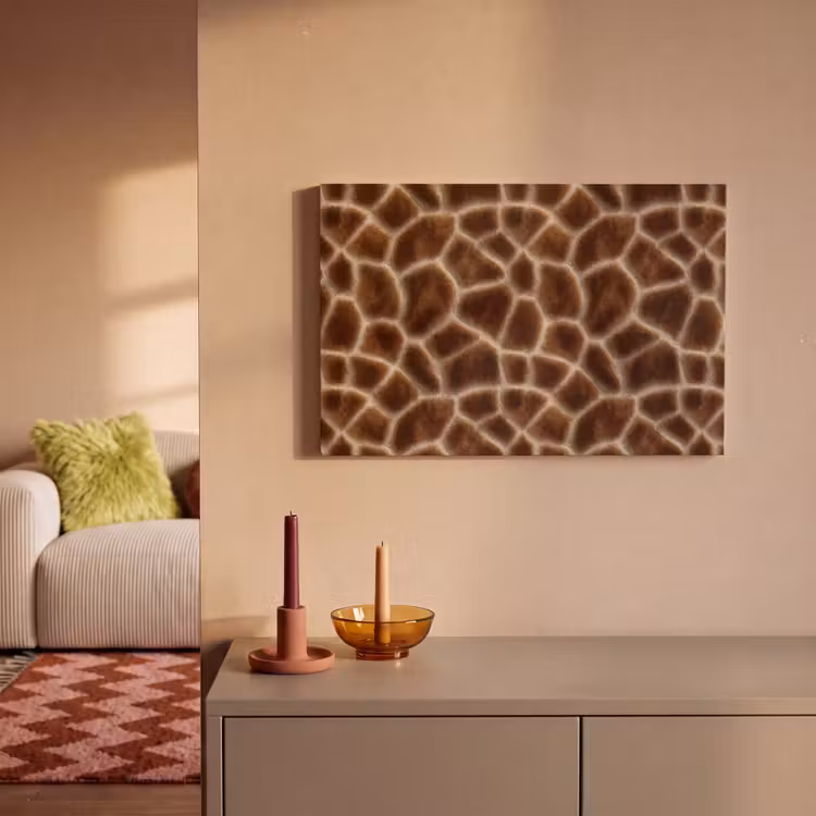 Canvas schilderij - Giraf - Bruin - Vacht — 2