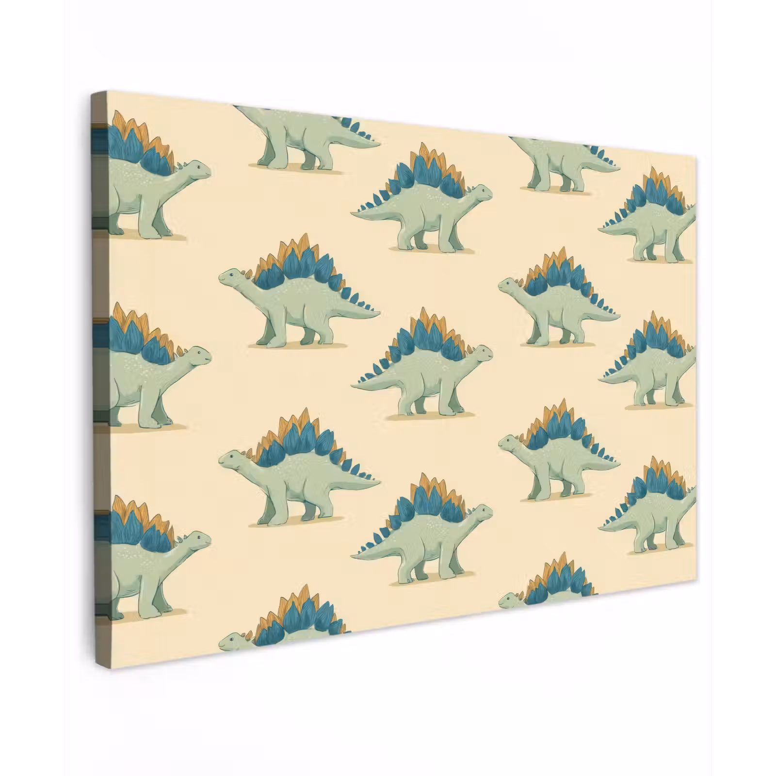 Canvas schilderij - Dino - Patroon - Groen — 1