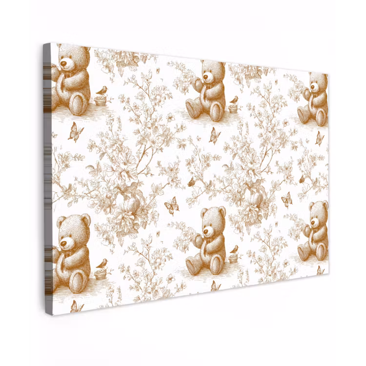 Canvas schilderij - Beer - Tijdloos - Bruin — 1