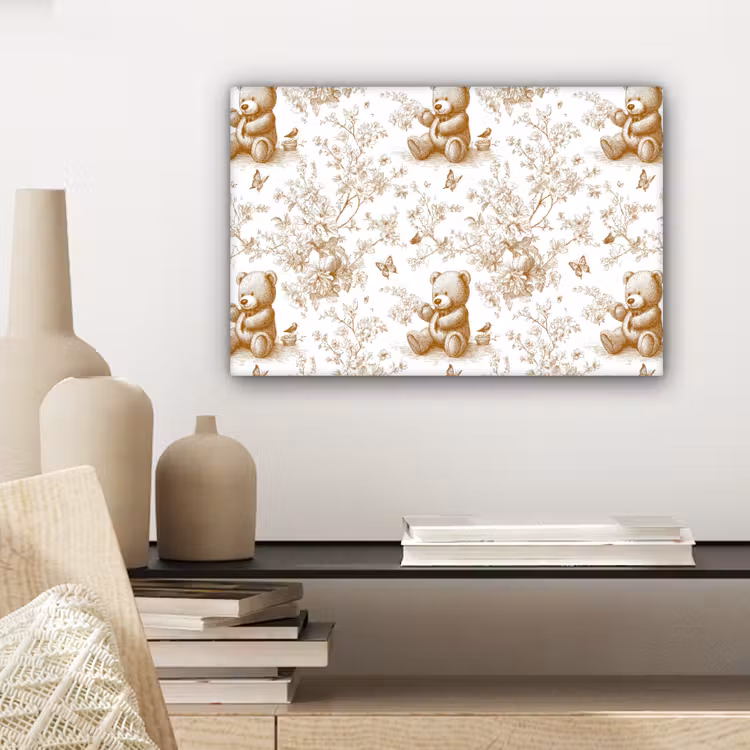 Canvas schilderij - Beer - Tijdloos - Bruin — 5