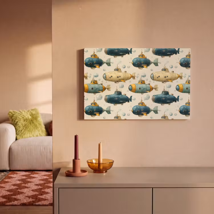 Canvas schilderij - Duikboot - Fantasie - Kleurrijk — 2