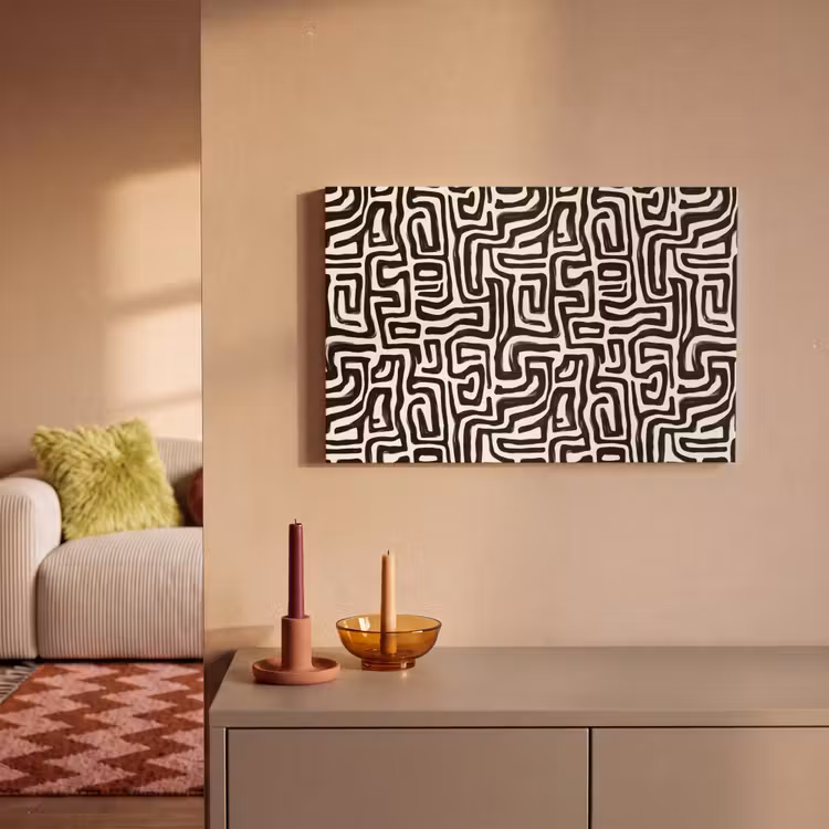 Canvas schilderij - Grafisch - Lijnen - Zwart - Wit — 2