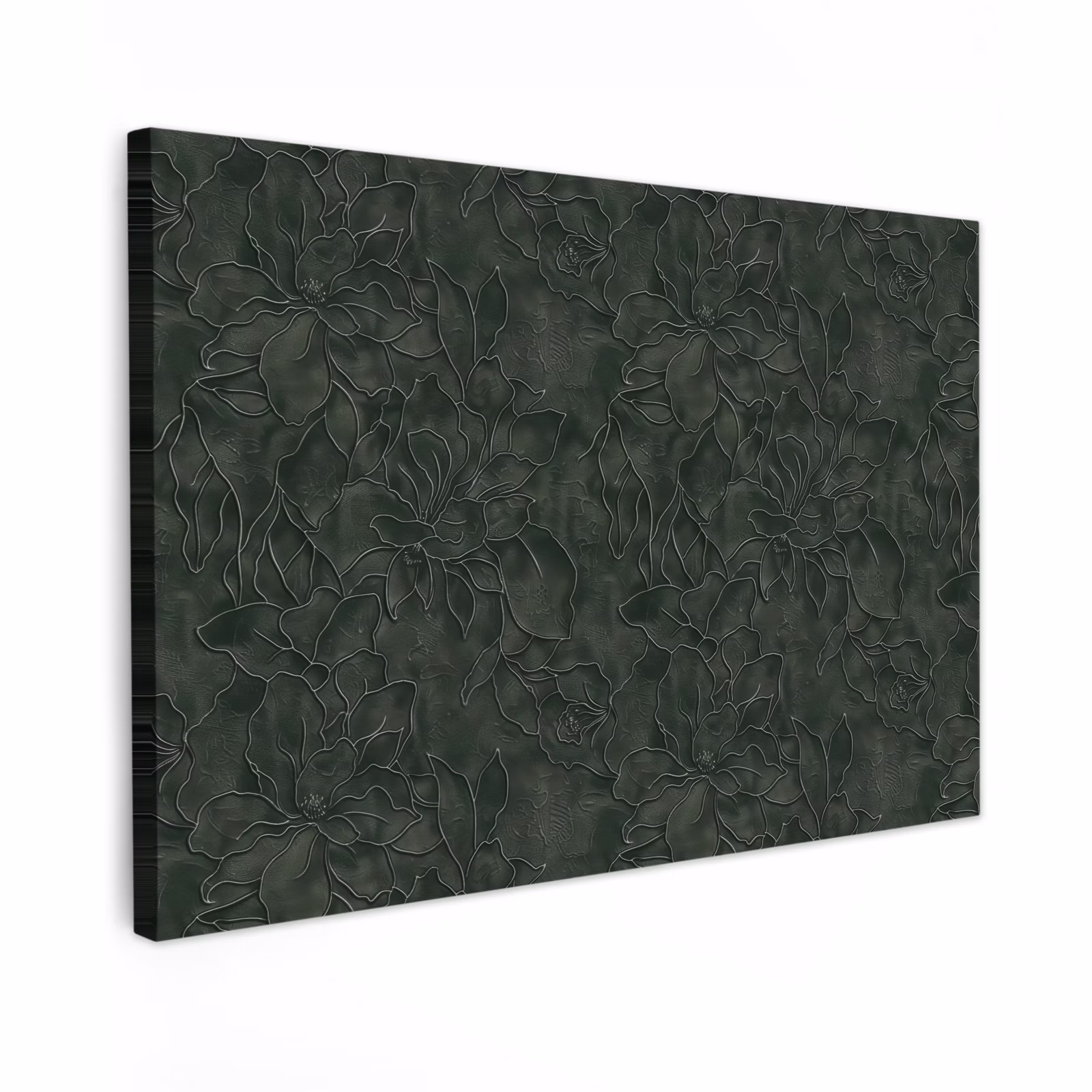 Canvas schilderij - Bloemen - Lijnen - Groen — 1