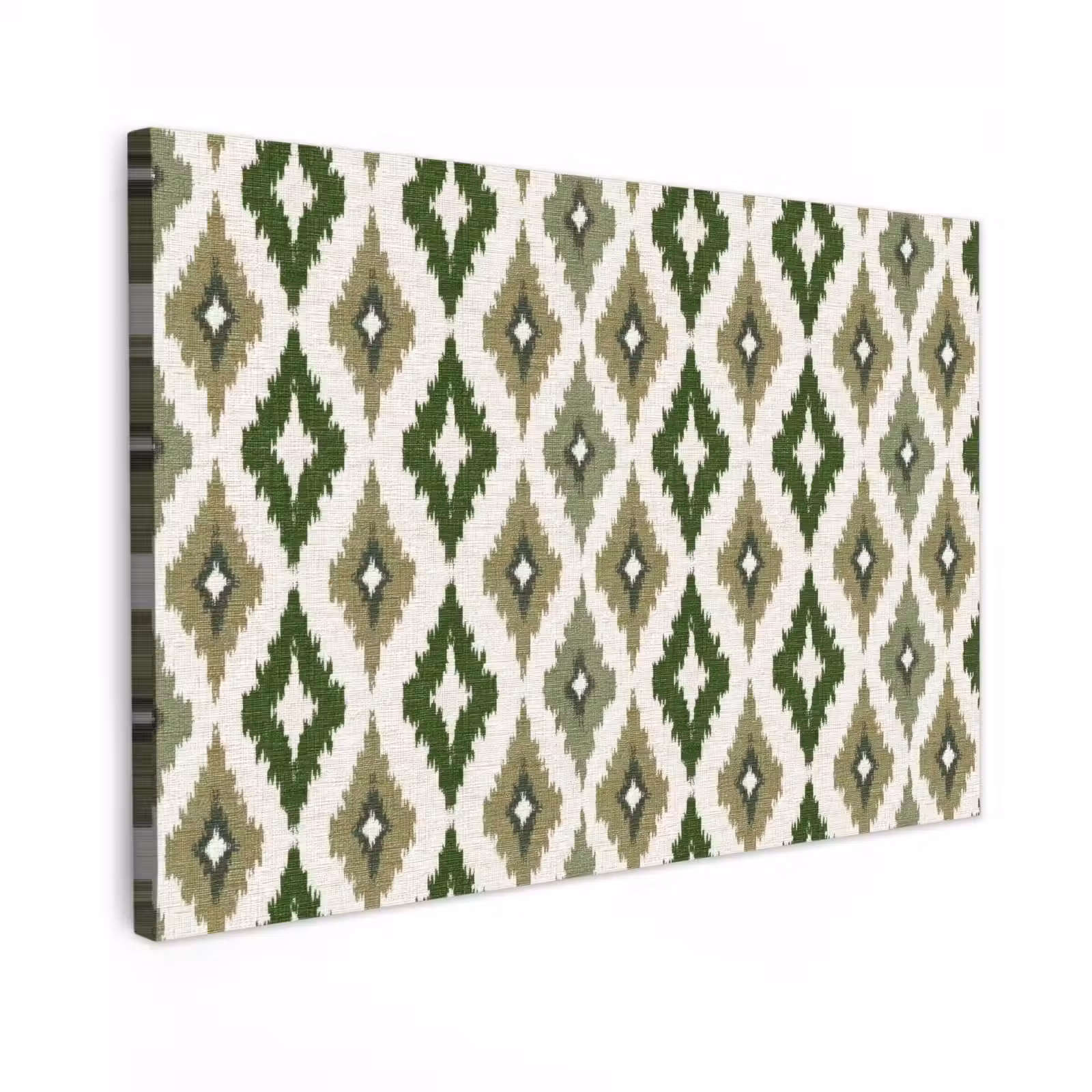 Canvas schilderij - Geografisch - Ruitmotief - Groen — 1