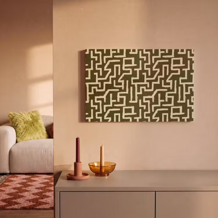 Canvas schilderij - Abstract - Lijnen - Groen — 2