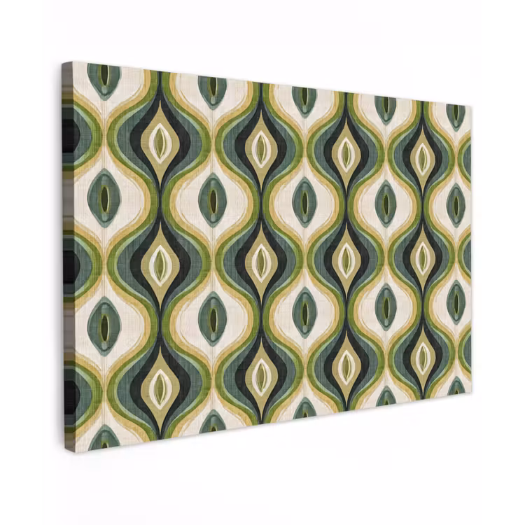 Canvas schilderij - Abstract - Ritmisch - Groen — 1