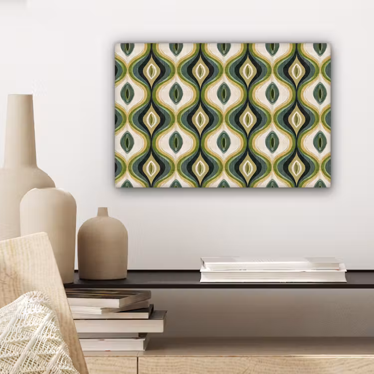 Canvas schilderij - Abstract - Ritmisch - Groen — 5