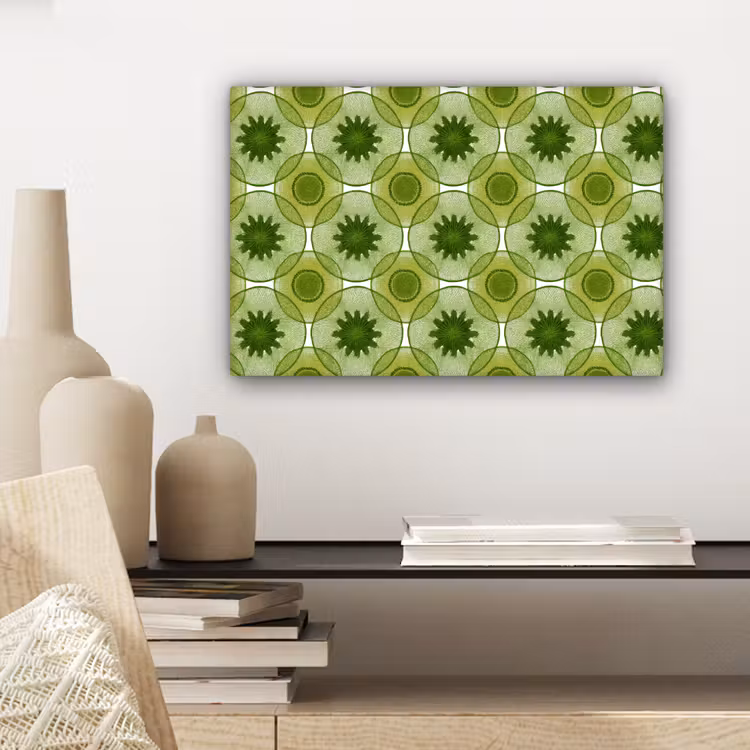 Canvas schilderij - Cirkels - Patroon - Groen — 5