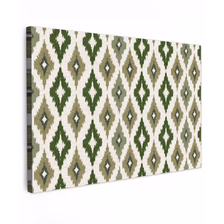 Canvas schilderij - Geografisch - Ruitmotief - Groen — 1