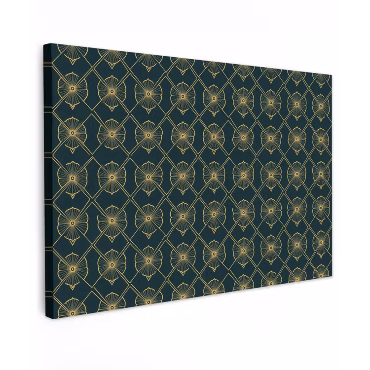 Canvas schilderij - Geometrisch - Elegant - Groen — 1