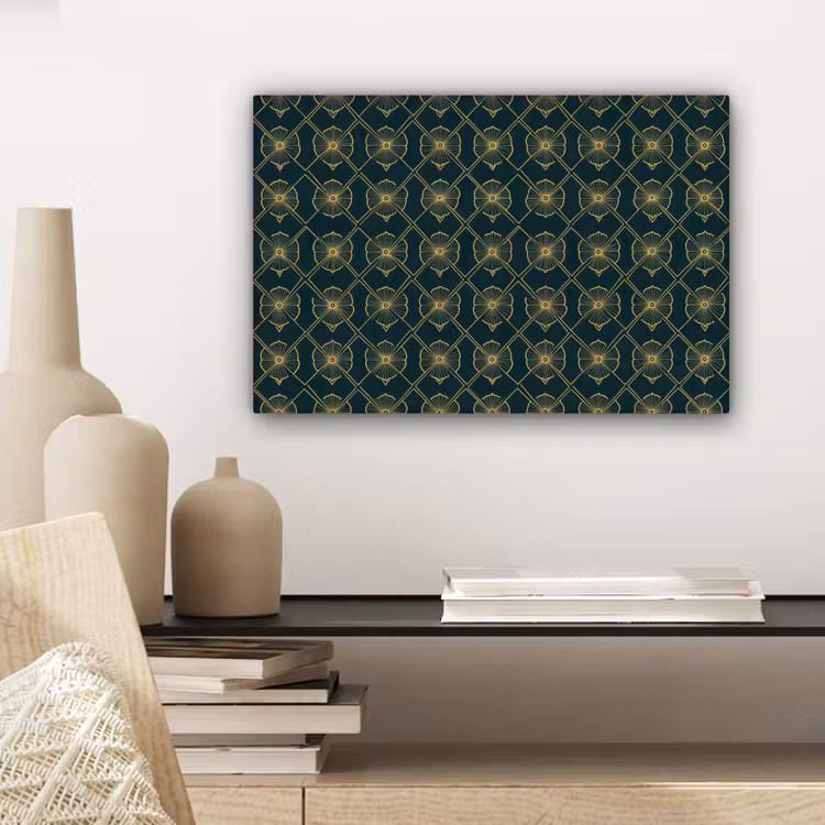 Canvas schilderij - Geometrisch - Elegant - Groen — 5