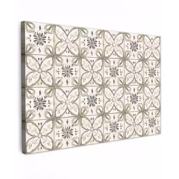 Canvas schilderij - Antiek - Tegel - Beige — 1