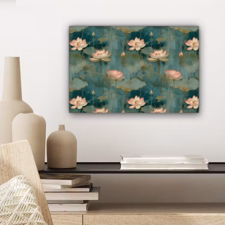 Canvas schilderij - Botanisch - Bloemen - Roze — 5