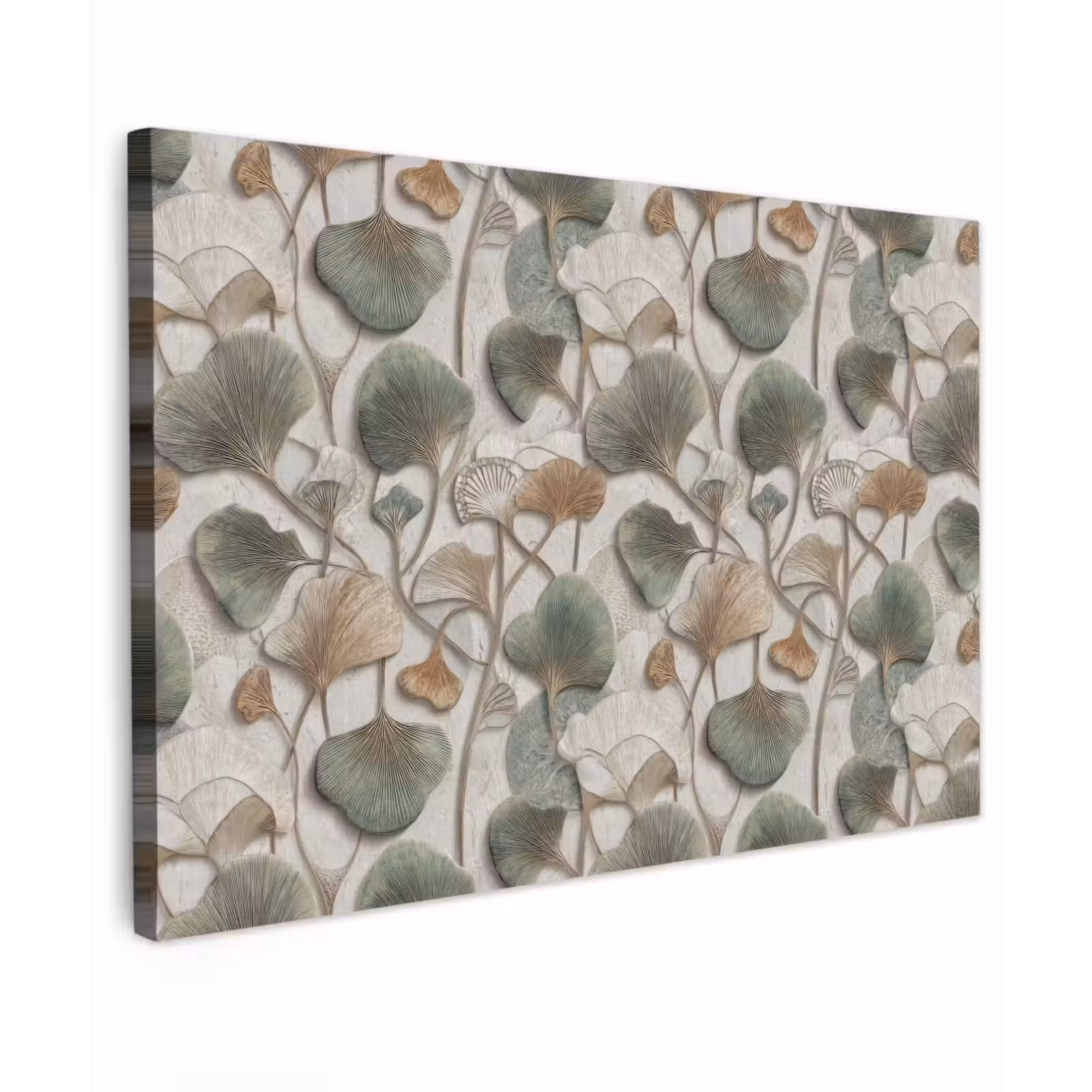 Canvas schilderij - Elegant - Bladeren - Groen — 1