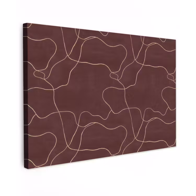 Canvas schilderij - Abstract - Modern - Bruin — 1