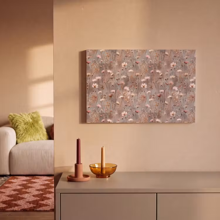 Canvas schilderij - Bloemen - Wild - Pastel — 2